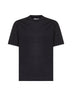 T-shirt in jersey di lana vergine blu