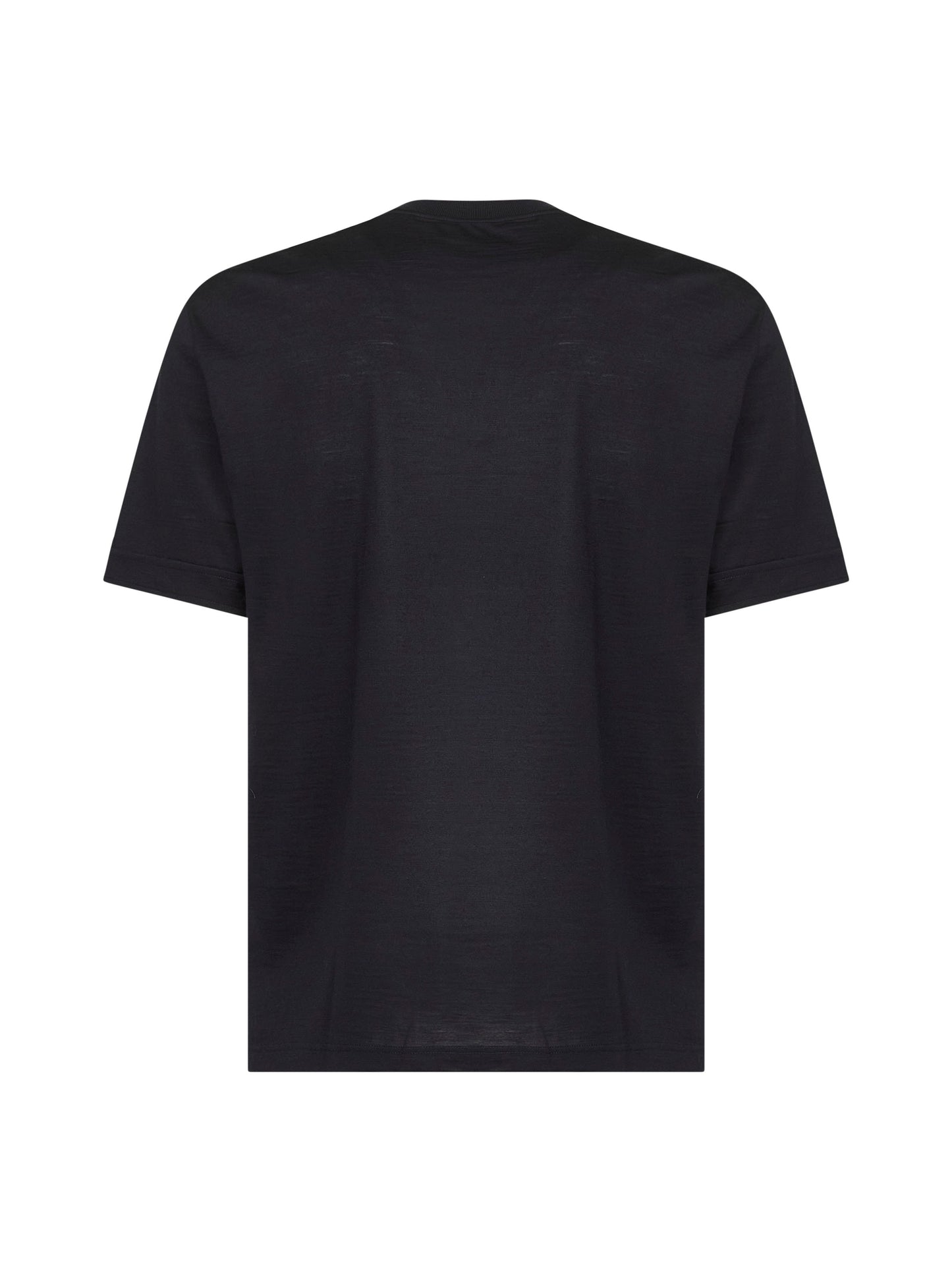 T-shirt in jersey di lana vergine blu