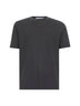 T-shirt girocollo in jersey di cotone grigio