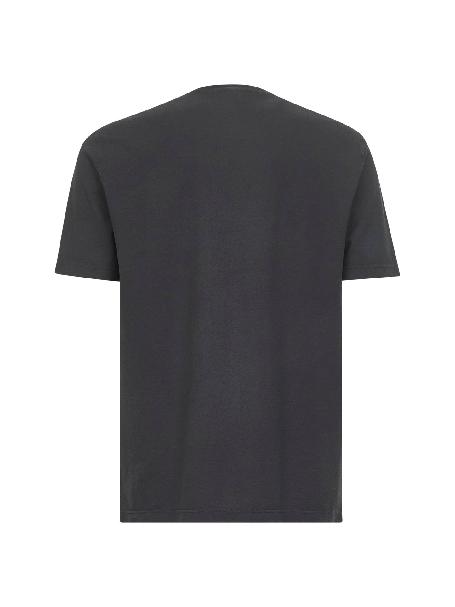 T-shirt girocollo in jersey di cotone grigio