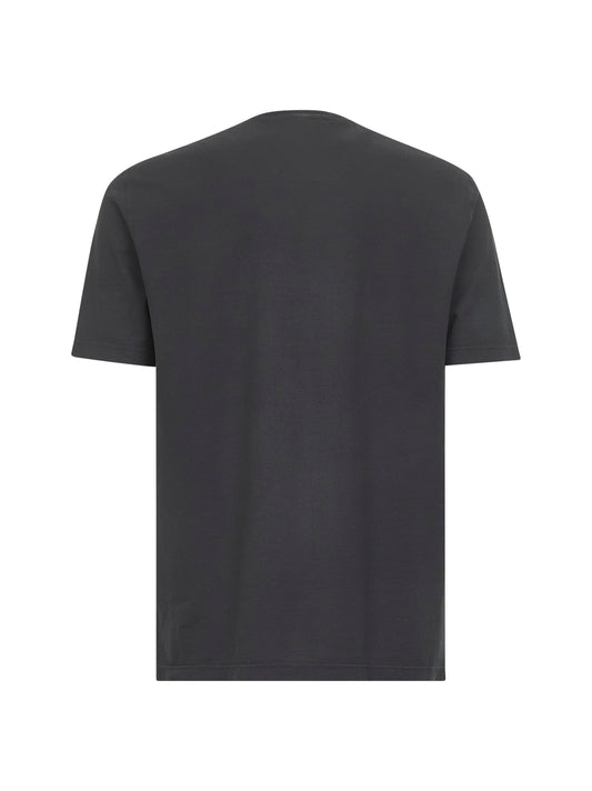 T-shirt girocollo in jersey di cotone grigio
