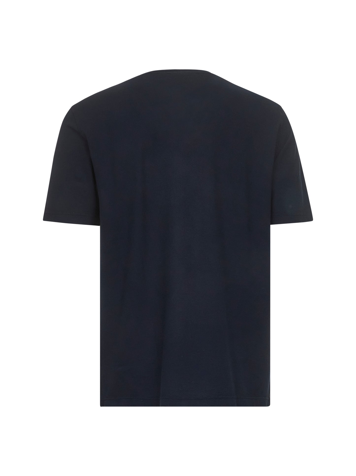 T-shirt girocollo in jersey di cotone blu