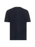 T-shirt girocollo in jersey di cotone blu
