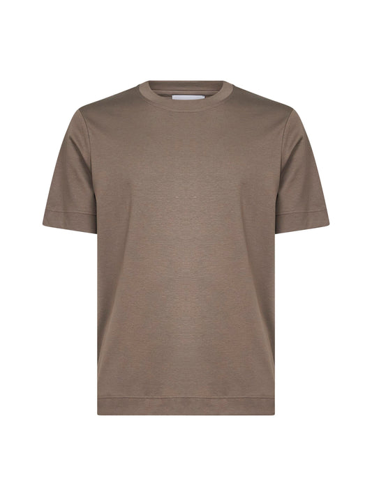 T-shirt in jersey di cotone beige