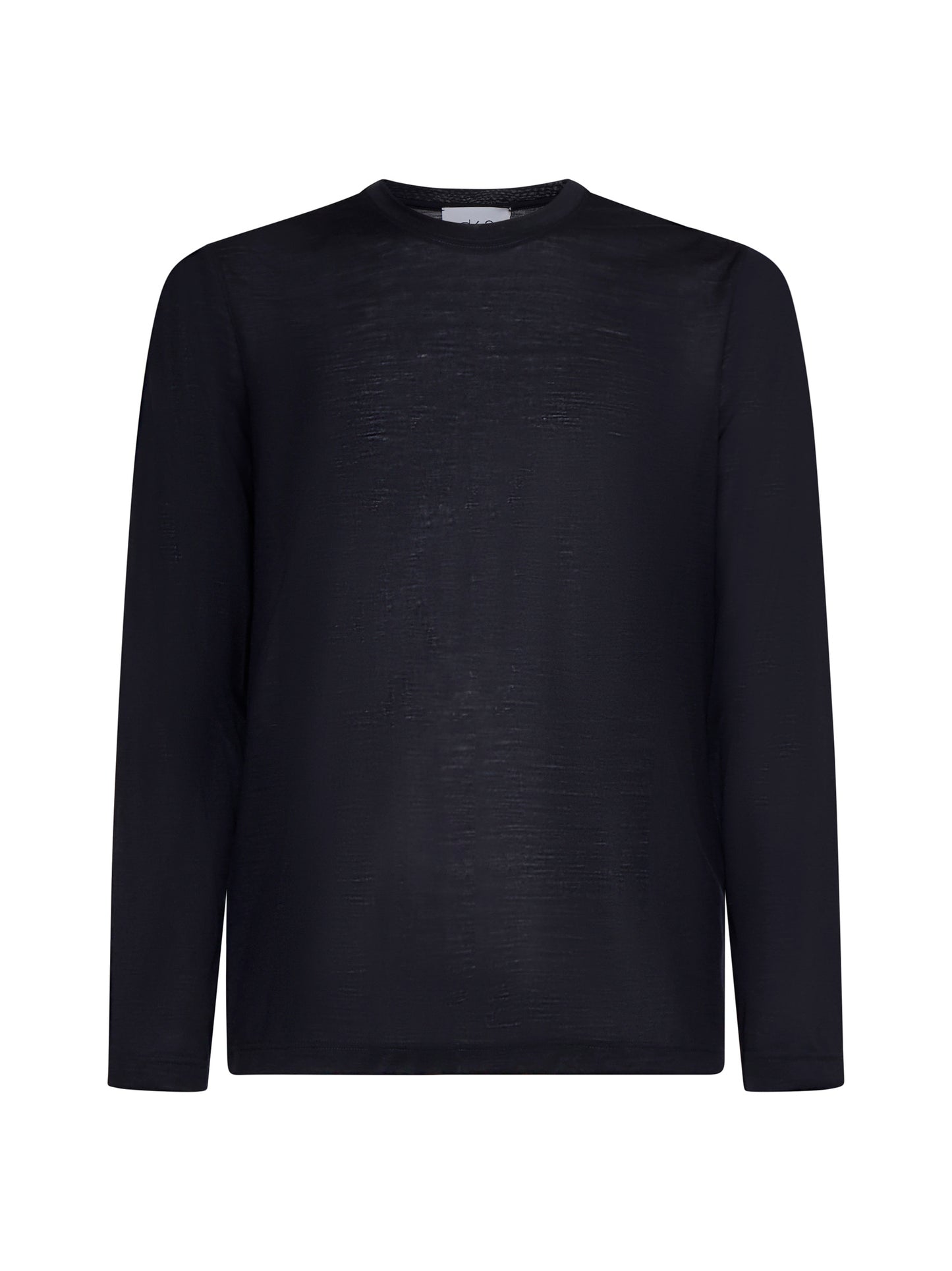 Blue long-sleeved T-shirt