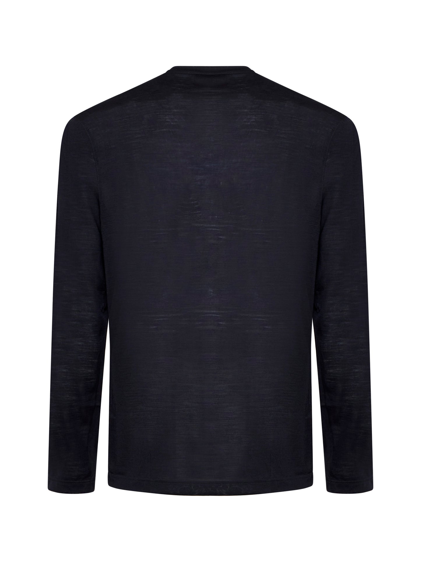 Blue long-sleeved T-shirt