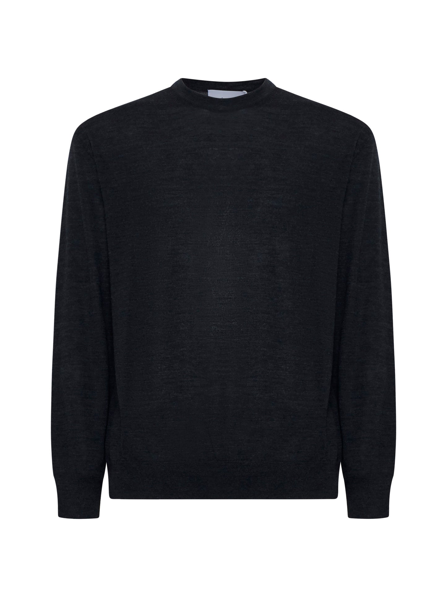 Grey virgin wool crewneck sweater
