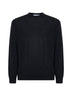 Grey virgin wool crewneck sweater