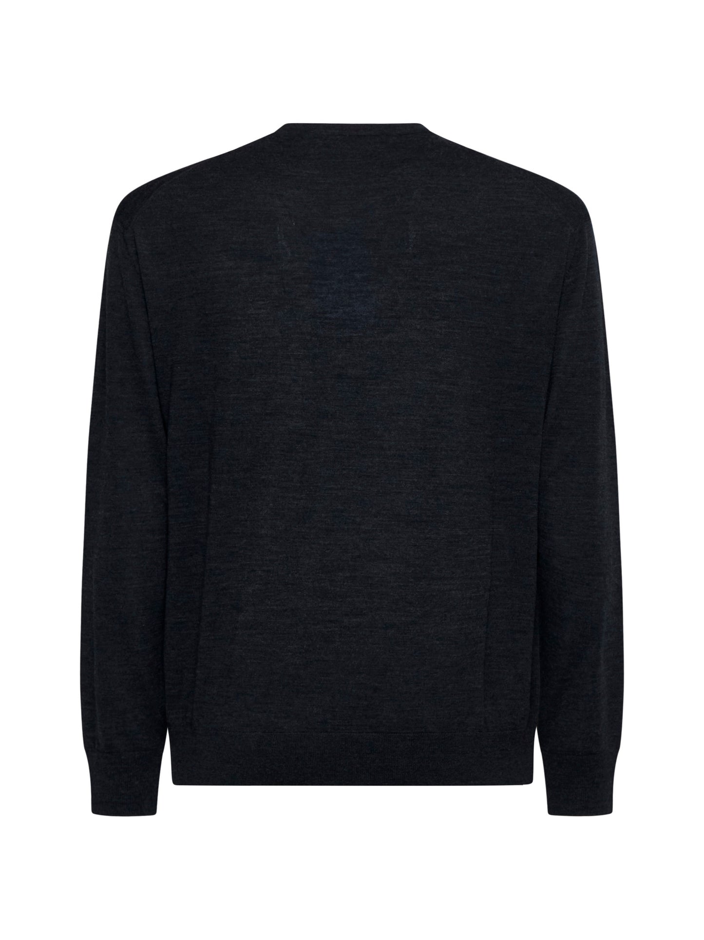 Grey virgin wool crewneck sweater