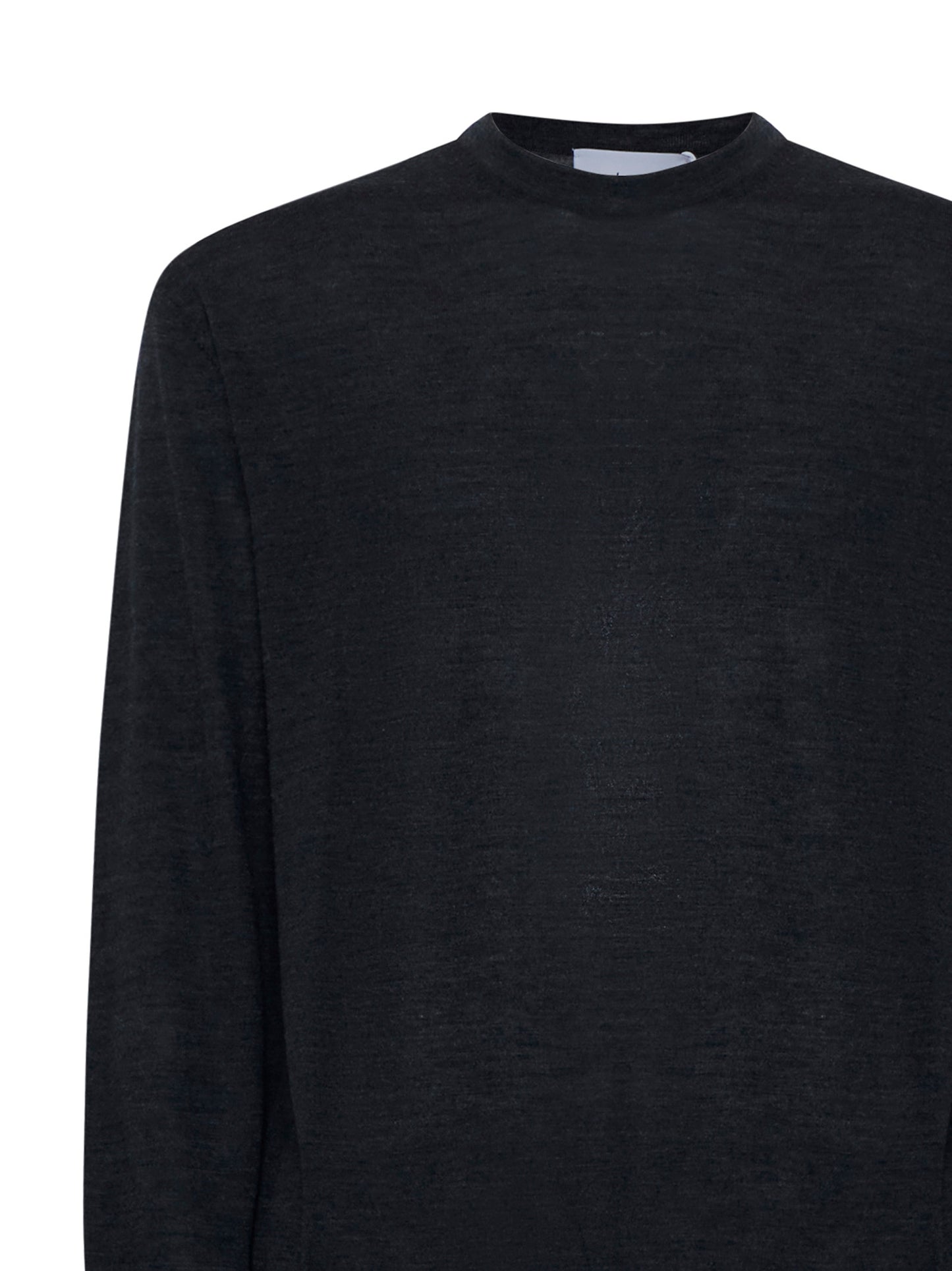 Grey virgin wool crewneck sweater