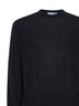 Grey virgin wool crewneck sweater