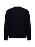 Black virgin wool crewneck sweater