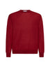Red virgin wool crewneck sweater