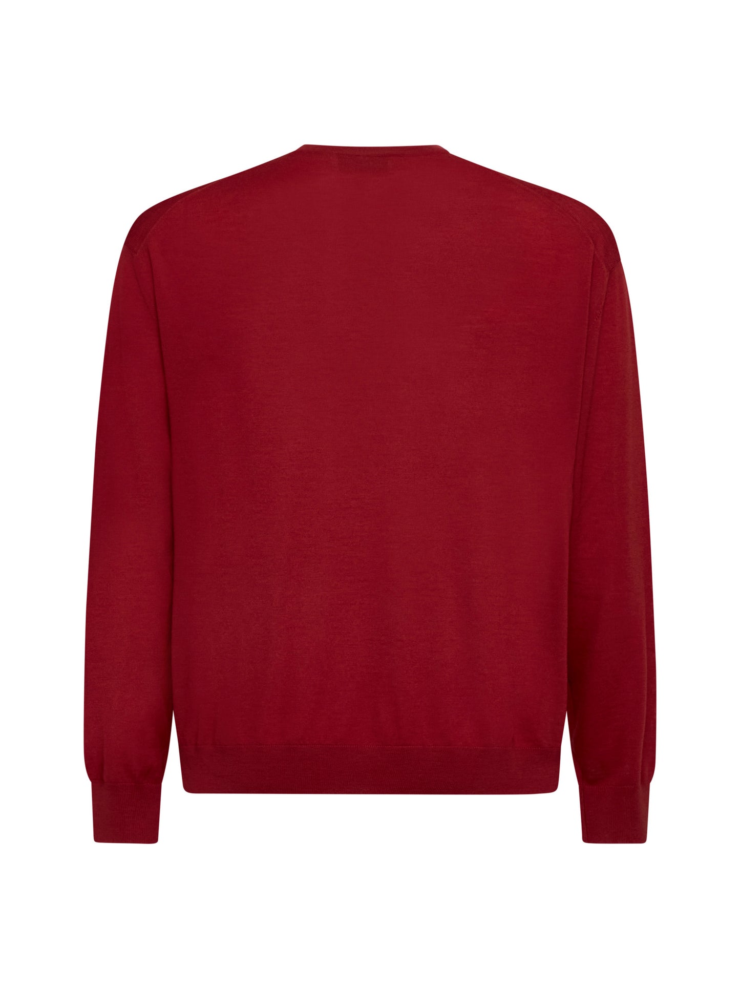 Red virgin wool crewneck sweater