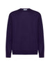 Purple virgin wool crewneck sweater