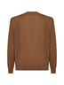 Hazelnut brown virgin wool crewneck sweater