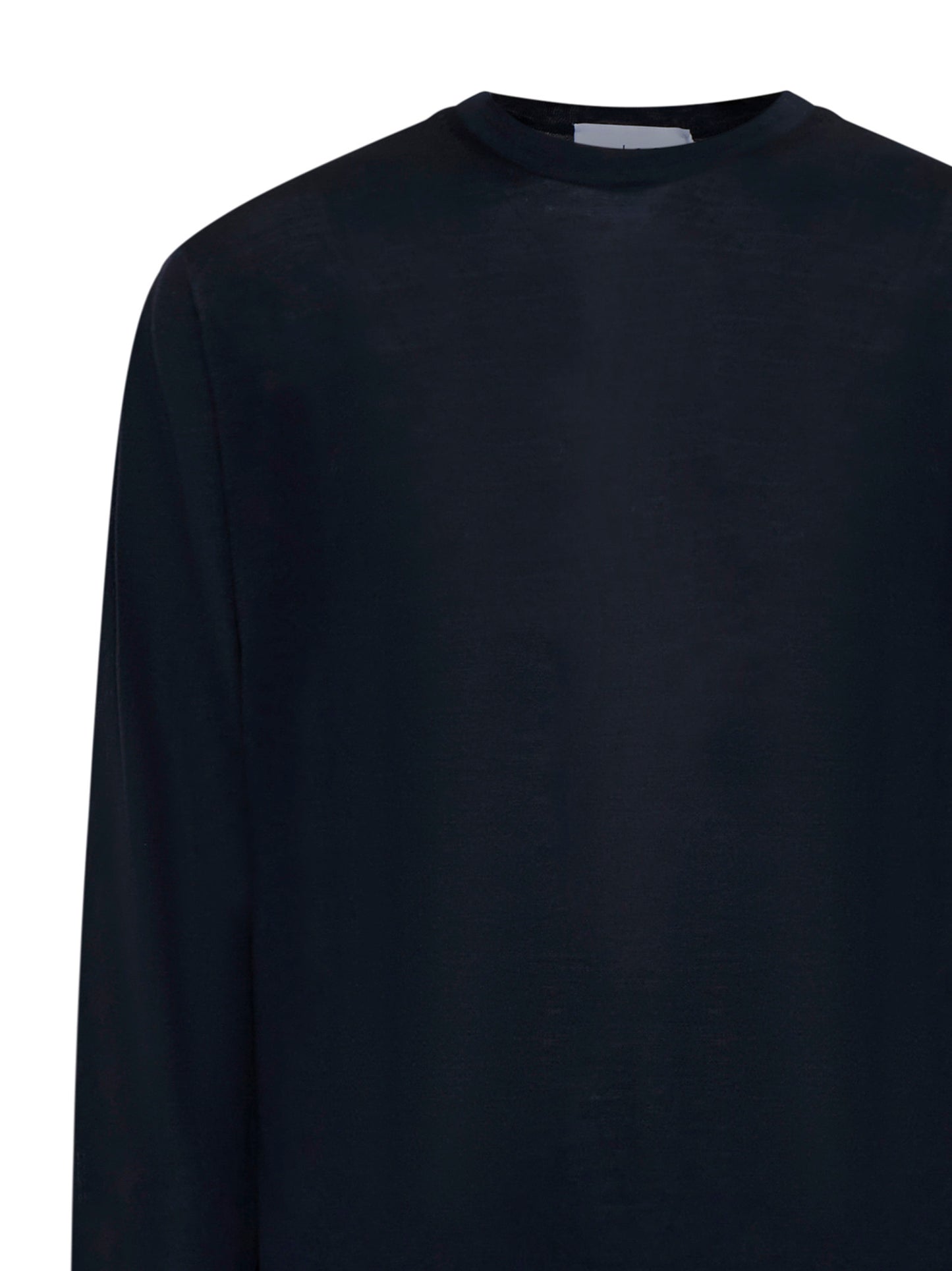 Blue virgin wool crewneck sweater