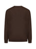 Brown virgin wool crewneck sweater