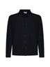 Black virgin wool knit shirt