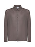 Taupe virgin wool knit shirt