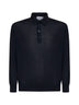 Camicia in maglia di lana vergine blu