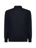 Camicia in maglia di lana vergine blu