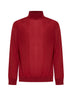 Red virgin wool mock neck sweater