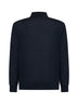 Blue virgin wool mock neck sweater