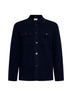 Blue virgin wool knit jacket
