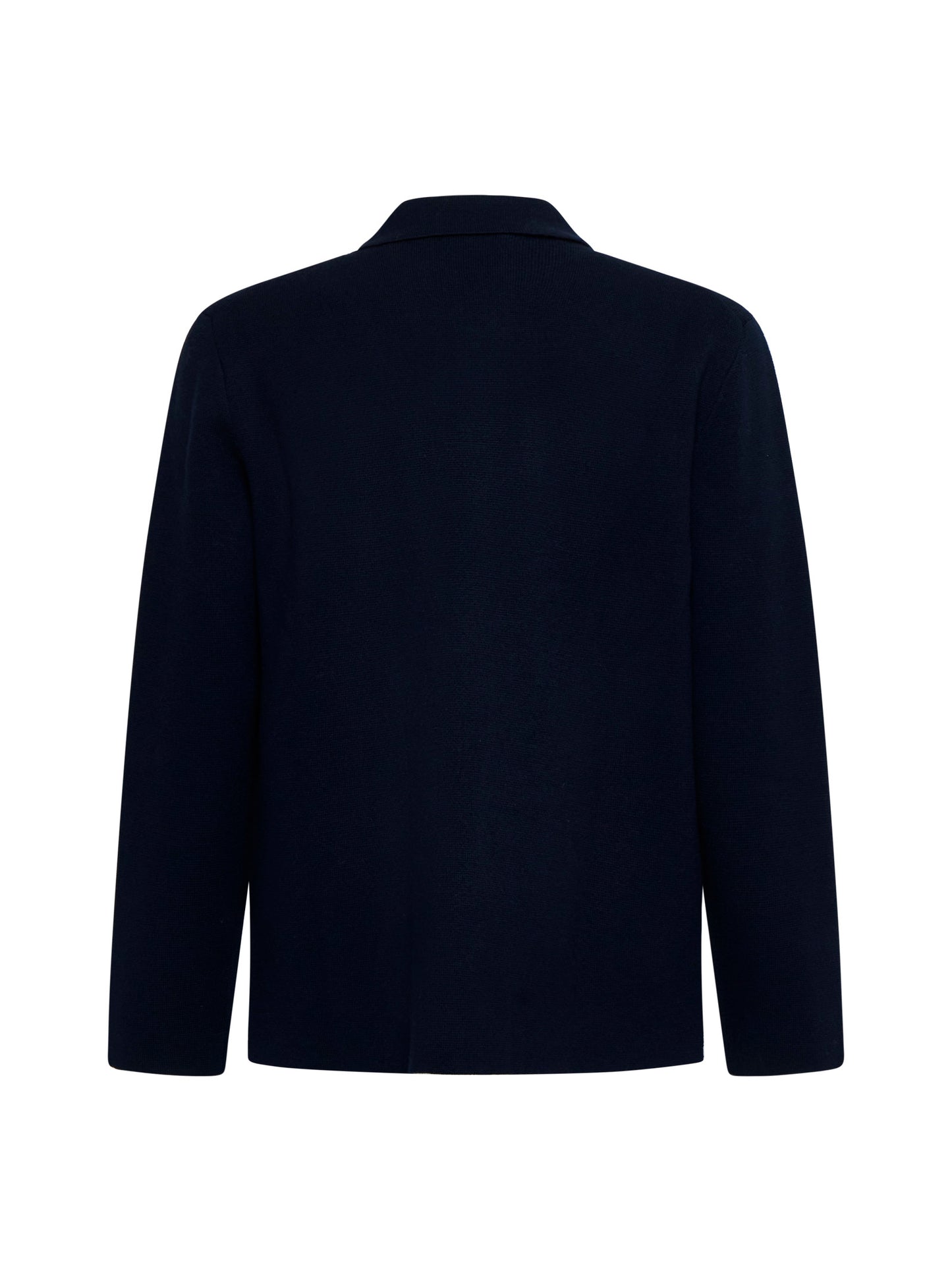 Blue virgin wool knit jacket
