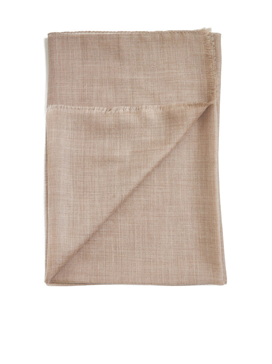 Beige cashmere scarf