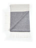 Beige and gray scarf with fringes