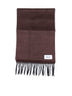 Sciarpa con frange marrone e beige