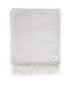 Beige and light gray plaid with fringes