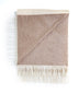 Beige plaid with fringes