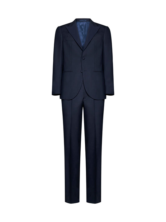 Single-breasted wool suit by D4.0