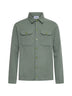 Green cashmere shirt jacket