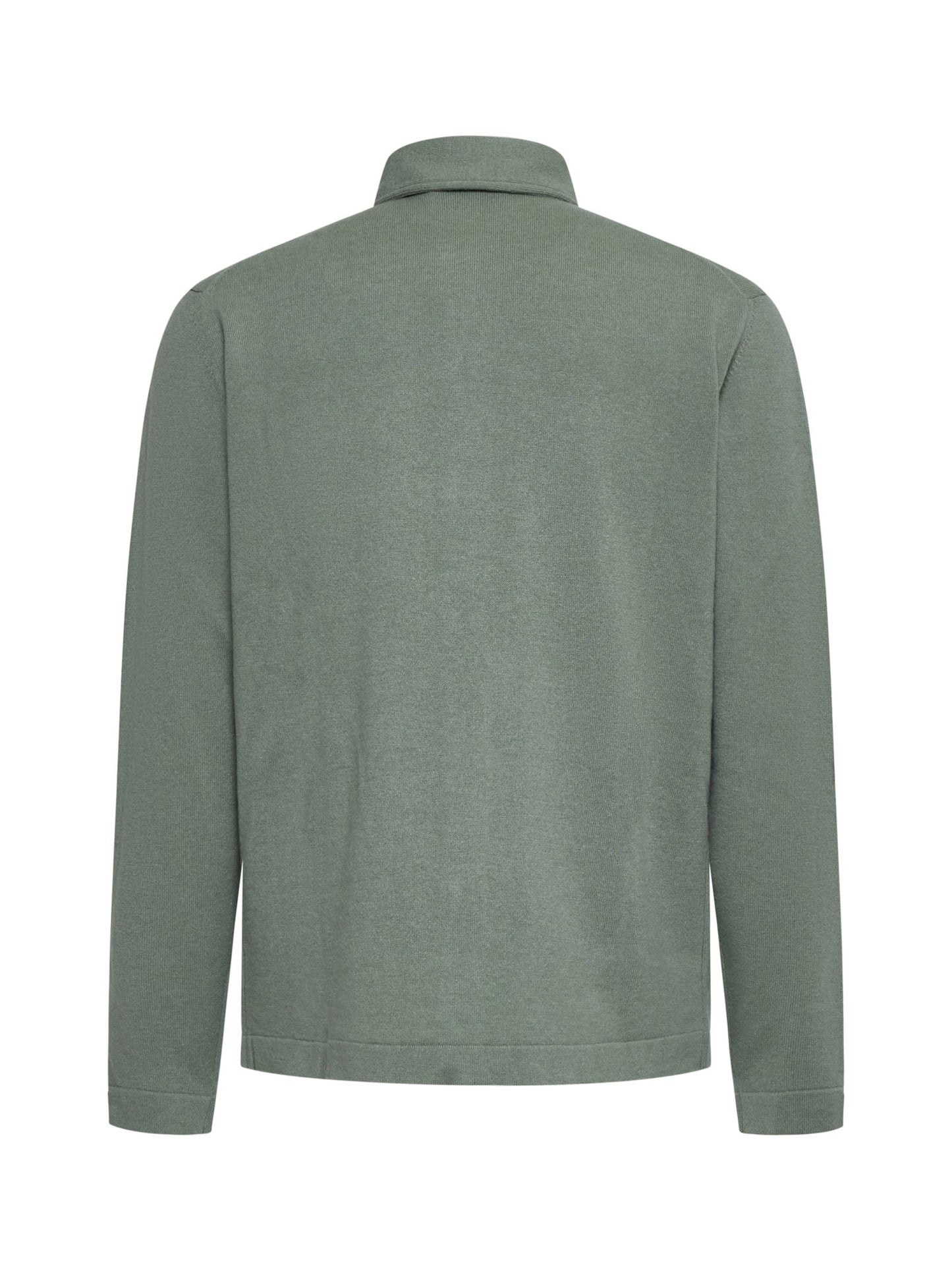 Green cashmere shirt jacket