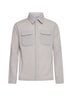 Beige cashmere shirt jacket