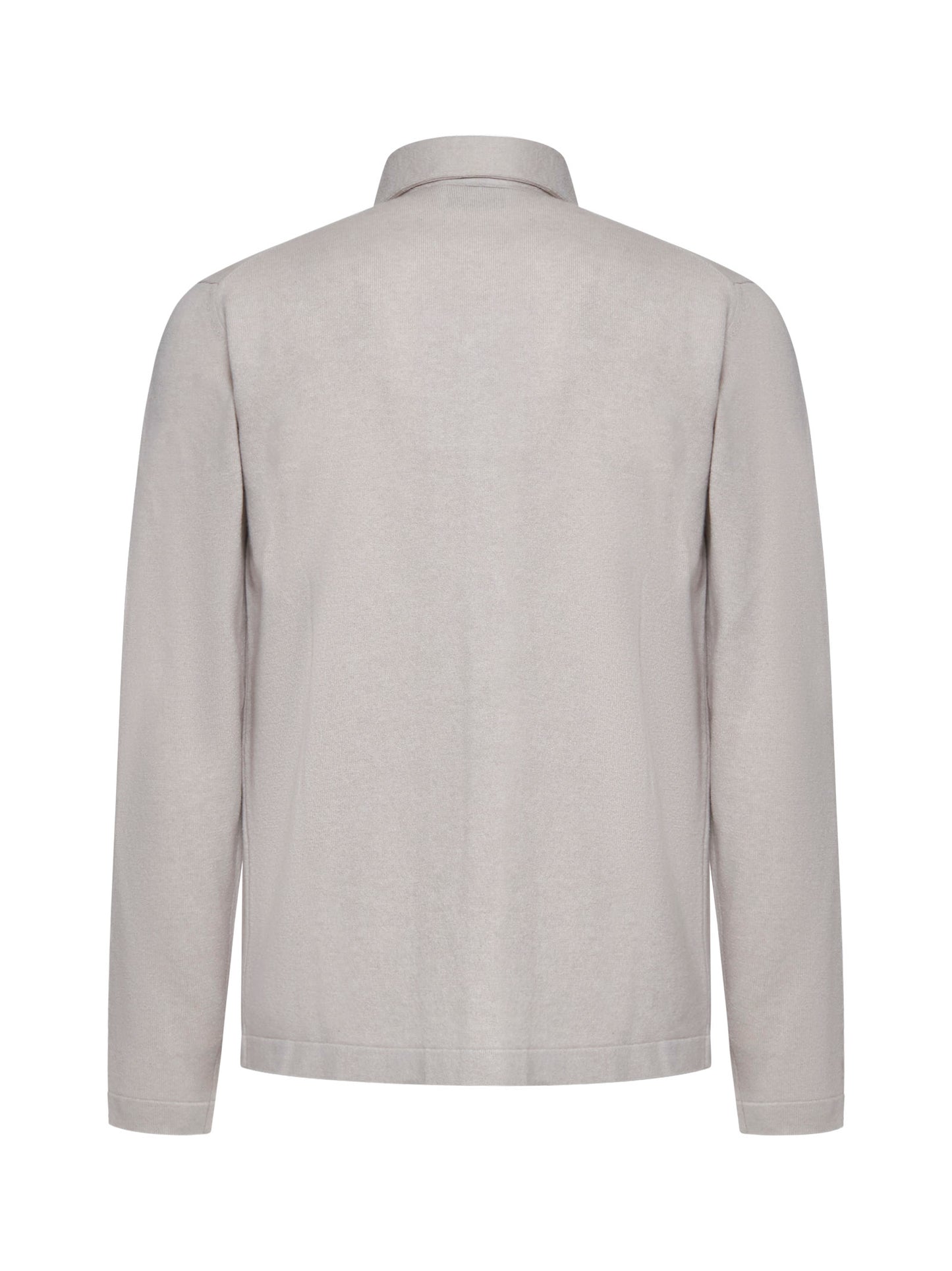 Beige cashmere shirt jacket