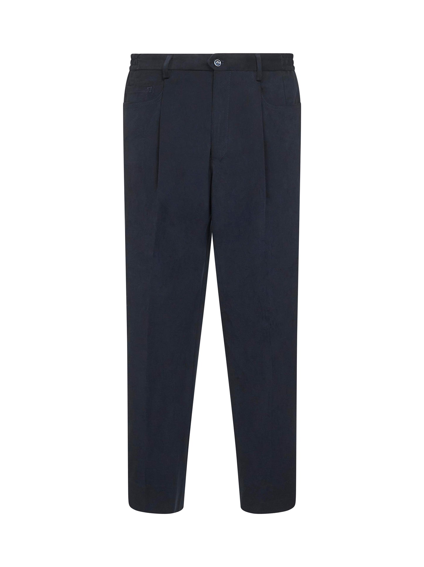 Blue stretch moleskin Bricklane trousers