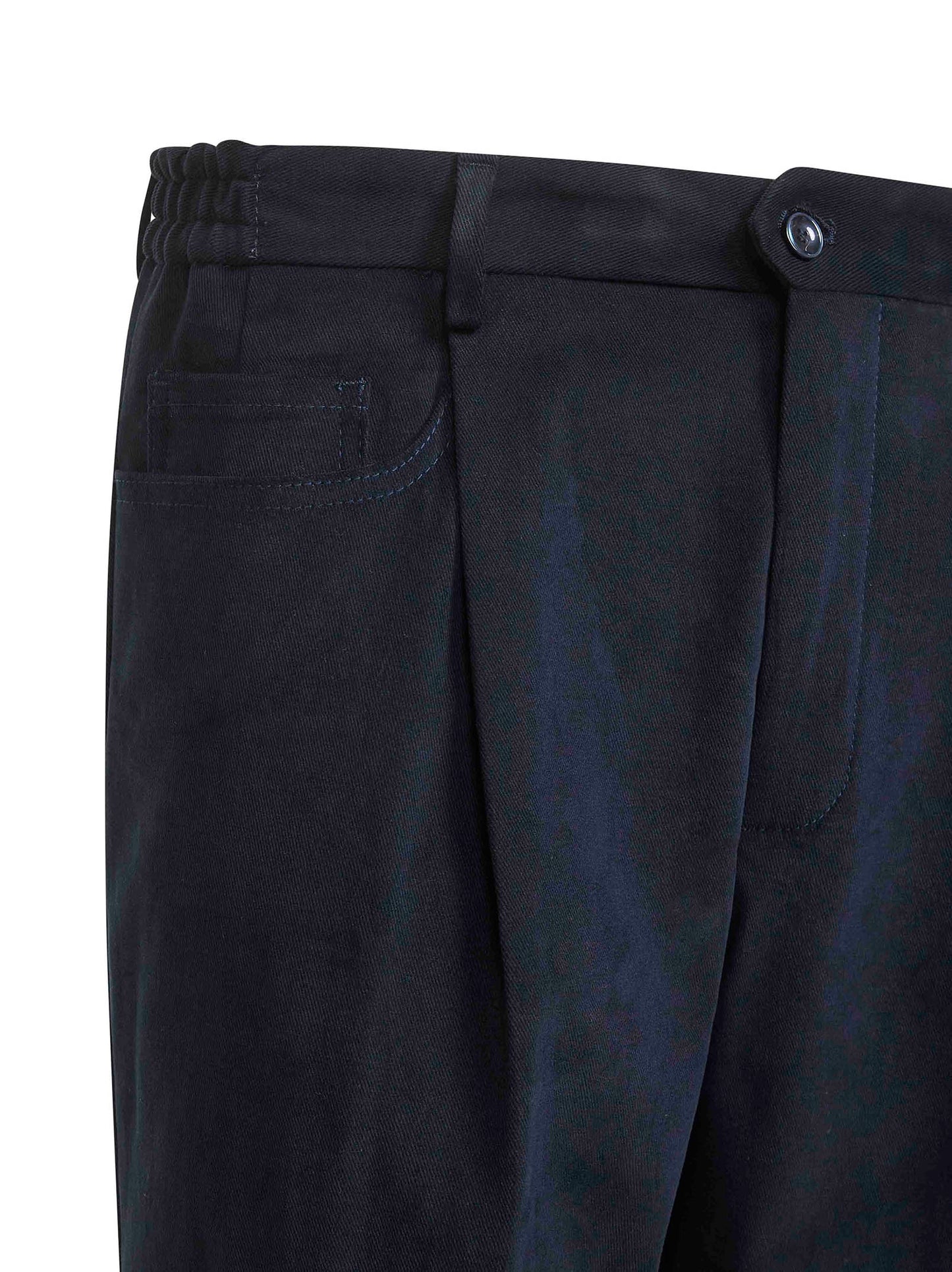 Blue stretch moleskin Bricklane trousers