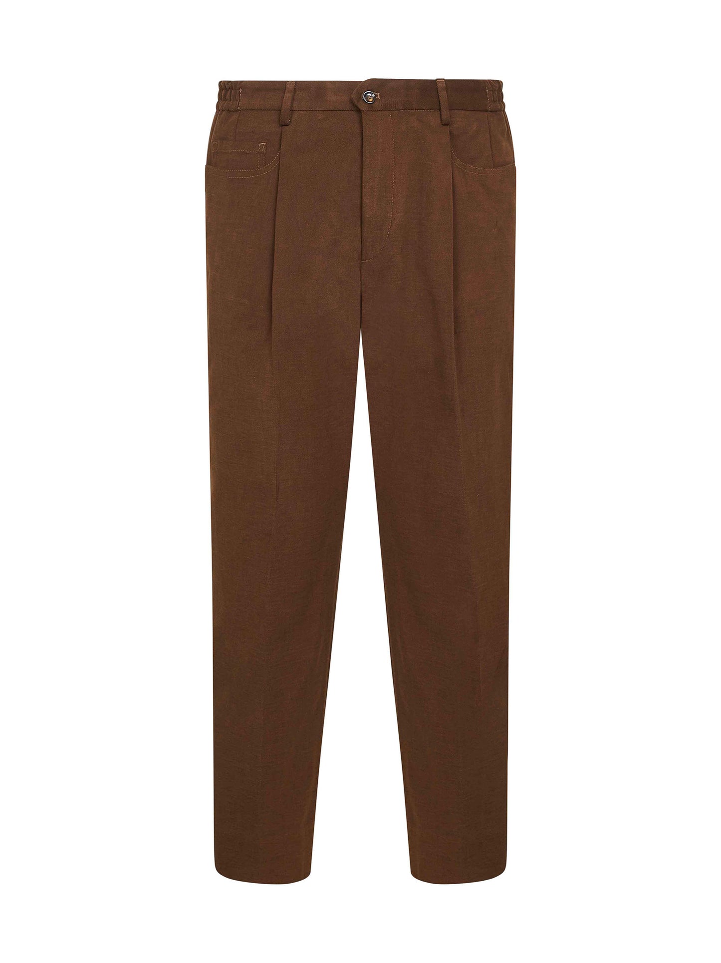Pantaloni Bricklane in fustagno stretch marrone