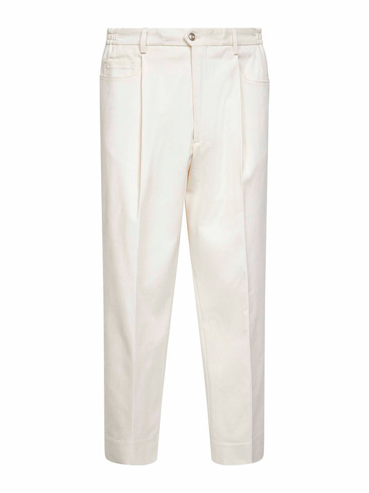 Ivory stretch moleskin Bricklane trousers