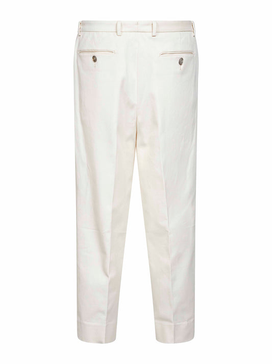 Ivory stretch moleskin Bricklane trousers