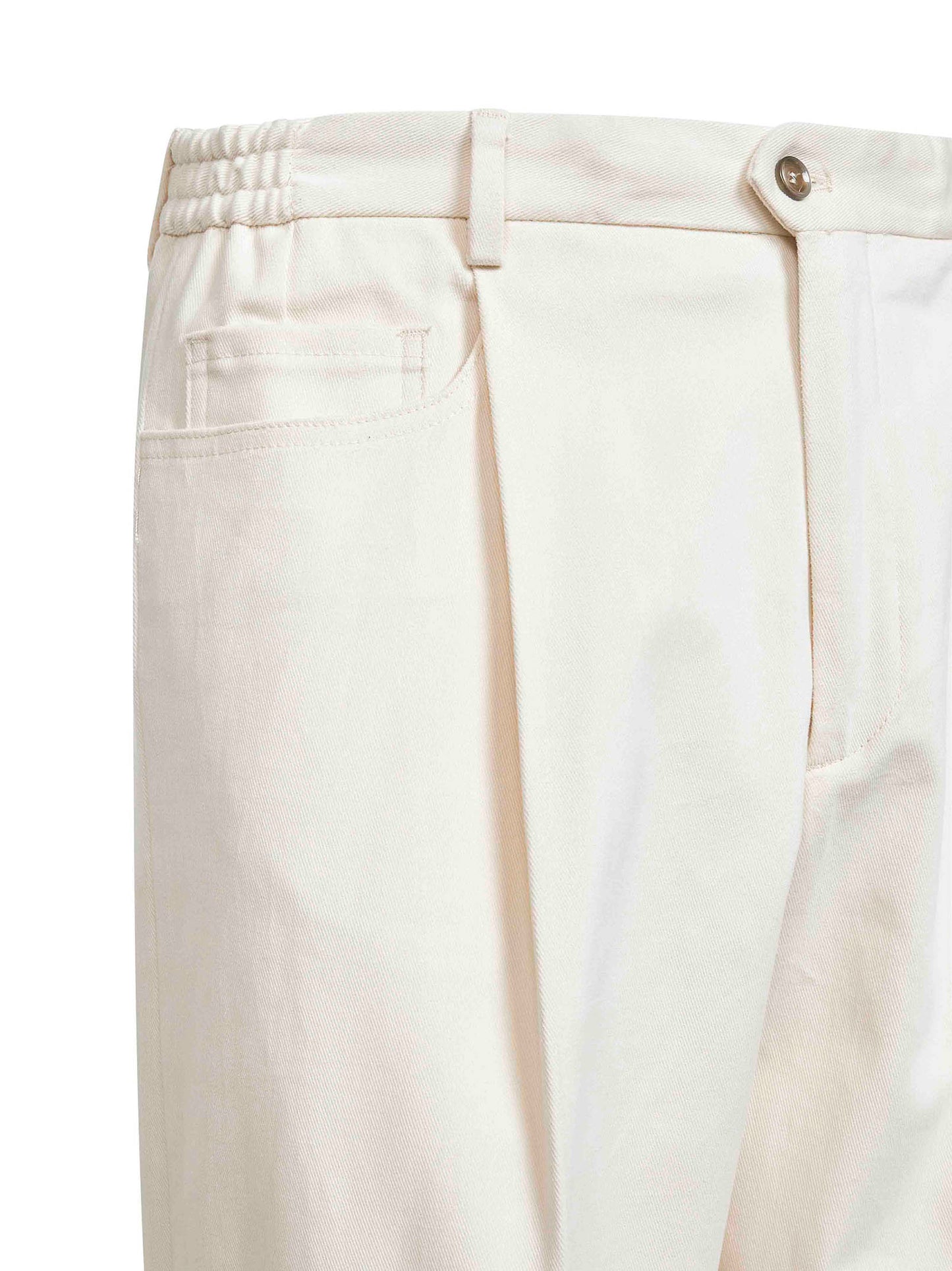 Ivory stretch moleskin Bricklane trousers