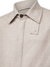 Giacca camicia Chet in flanella stretch Loro Piana beige