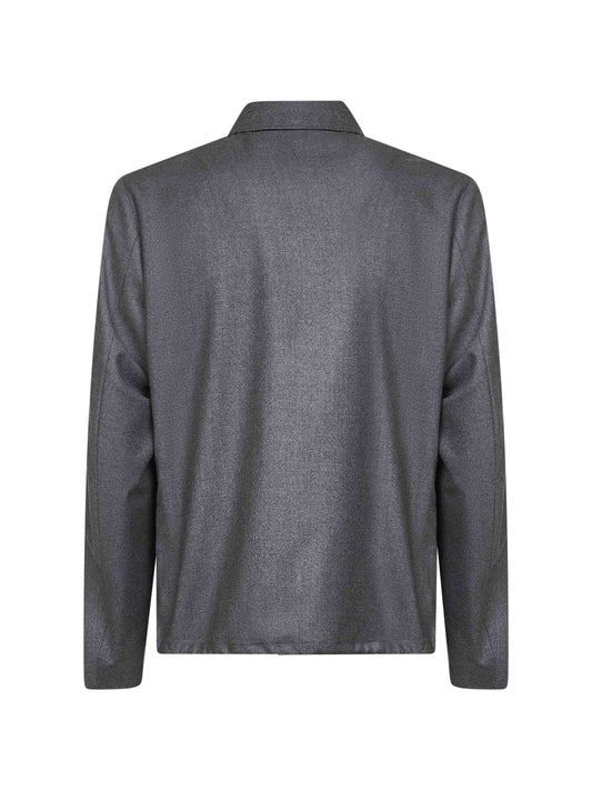 Chore jacket in lana vergine grigia