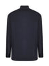 Giacca camicia in lana vergine blu