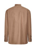 Giacca camicia in lana vergine beige